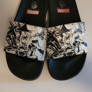 Womens Marvel Vans slip ons
